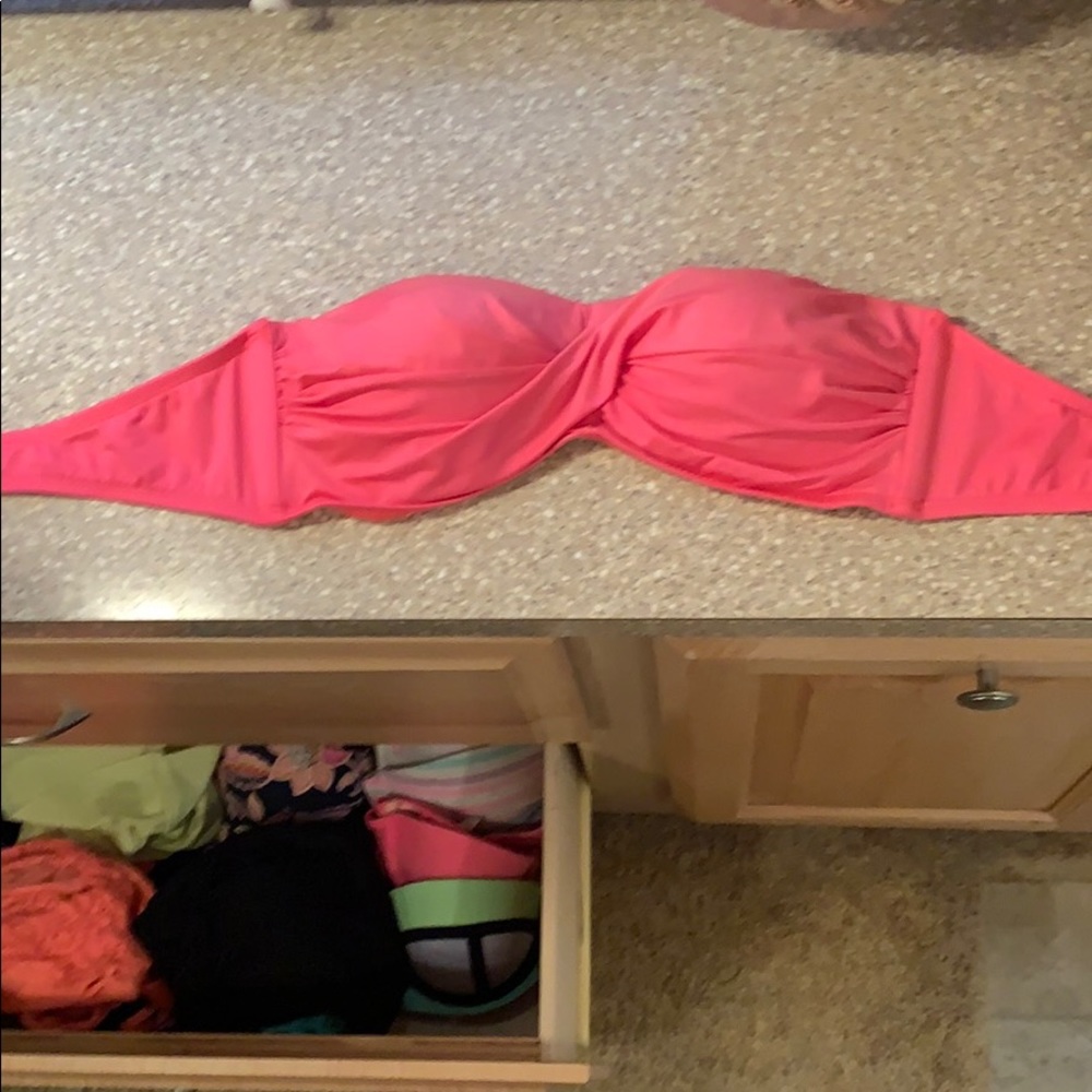 Small strapless bikini top mossino